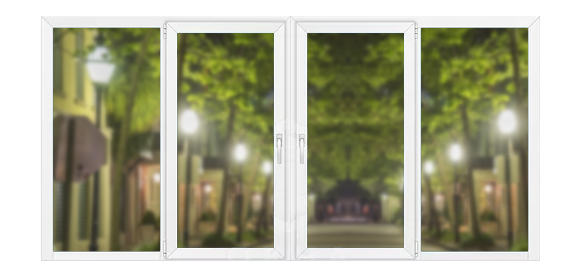 Четырёхстворчатая балконная рама алюминий 3000×1400 AGS Четырёхстворчатая балконная рама алюминий 3000×1400 AGS